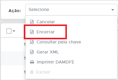 Encerrando o MDF-e