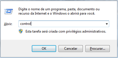 Executar comando control