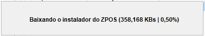 Mensagem de download do ZPOS