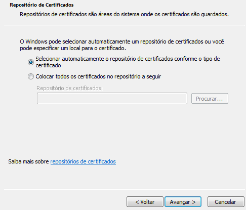 Assistente de instalação - passo 2