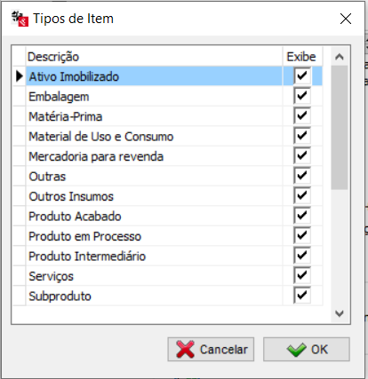 Opção Ocultar produtos do tipo