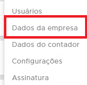 Menu Configurações do ClippFácil