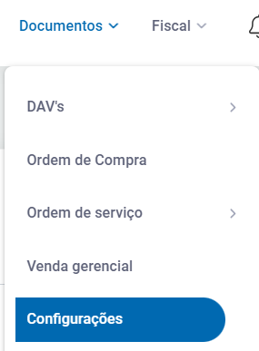 Documentos Configurações no ZetaWeb