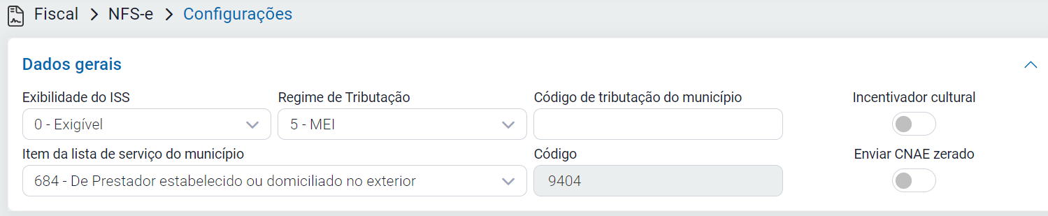 Aba Dados Gerais