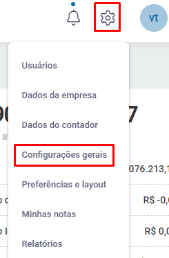Acesso às Configurações no ZetaWeb Configurações no ZetaWeb
