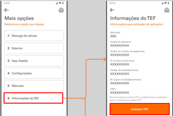 Botão Cadastro TEF no Sitef