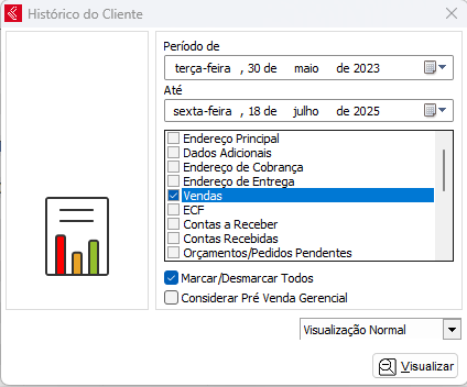 Relatório Histórico do Cliente