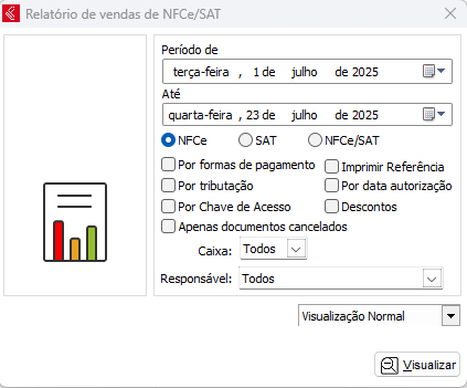 Relatório de Vendas no NFC-e/SAT