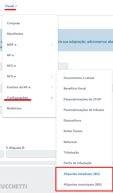 Consulta de alíquotas em Fiscal, Configurações no Zweb Consulta de alíquotas em Fiscal, Configurações no Zweb