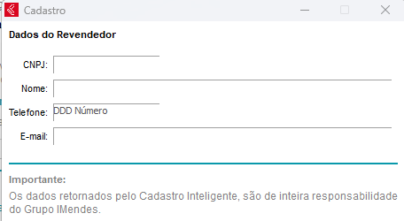Dados do revendedor