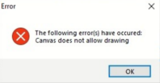 Mensagem Canvas does not allow drawing