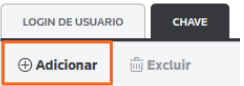 Aba Chave com a opção Adicionar