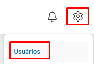 Menu Configurações - Usuários