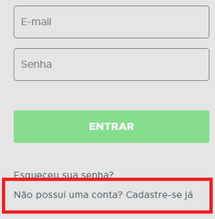 Opção Cadastre-se