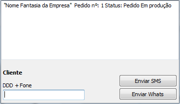 Mensagem e telefone