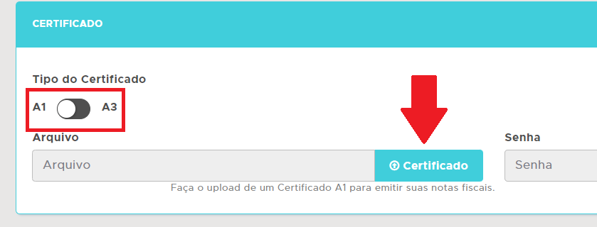Tipo do Certificado A1