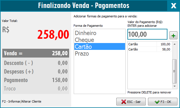 Mais cartões