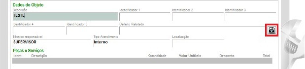 Opção para incluir estado, acessórios e fotos do objeto Incluir fotos e estado do objeto
