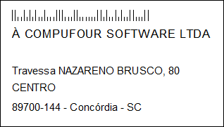 Exemplo de etiqueta de mala direta