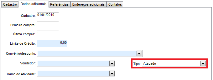 Cliente tipo Atacado