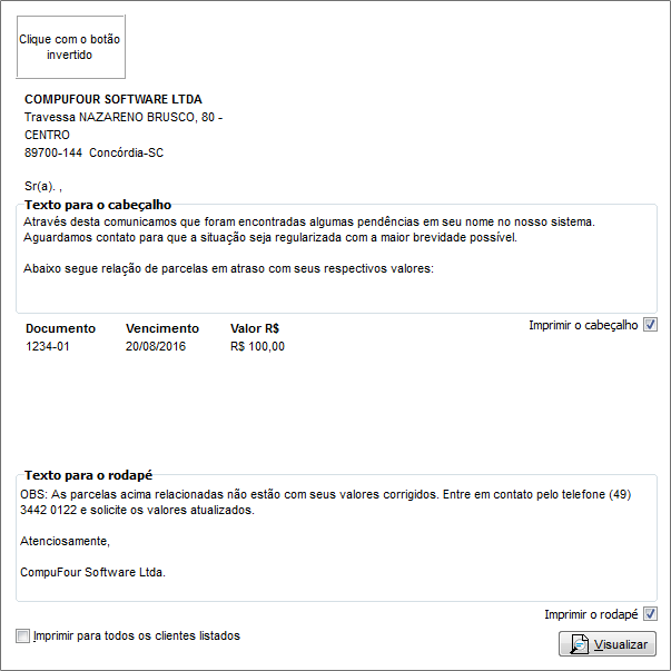 Modelos de carta de mala direta
