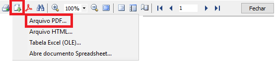 Exportar DANFE em PDF