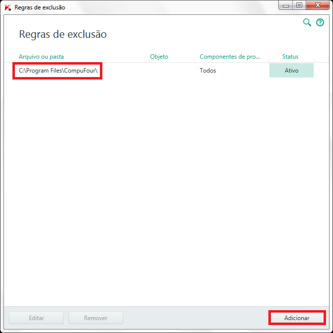Pasta Compufour adicionada