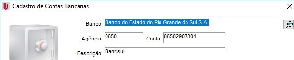 Preenchimento da agência e conta do Banrisul Agência e conta do Banrisul