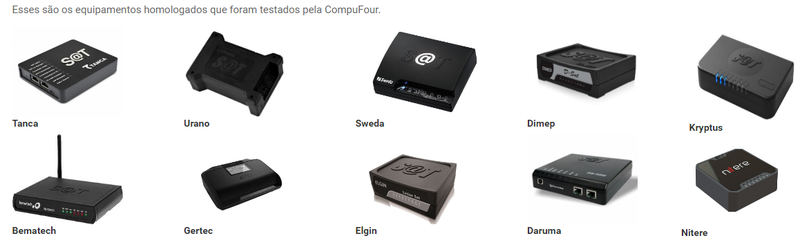 Equipamentos SAT homologados