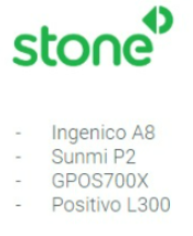 Modelos de maquininha compatíveis