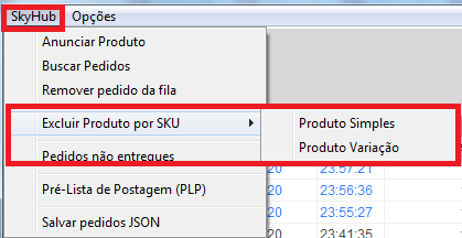 Exclusão de produto por SKU pelo Clipp Exclusão de produto por SKU