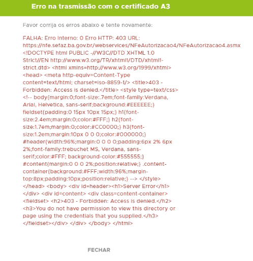 Erro 403 no ClippFácil e 360