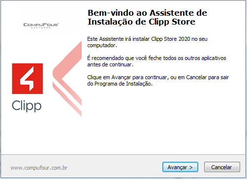 Tela de instalação