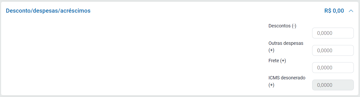 Desconto unitário na NFC-e