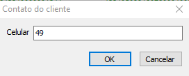 Informar celular para envio da NF-e