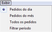 Filtros do botão Exibir