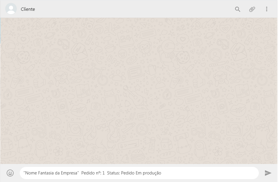 Conversa iniciada no WhatsApp com o texto do status