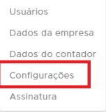 Ícone de engrenagem para acessar as configurações do ClippFácil